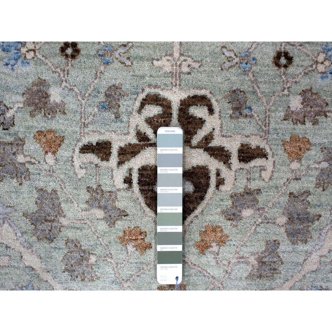 8'10" x 11'9" New Hand Knotted Blue Wool Rectangle Oriental Rug - MOA10210311