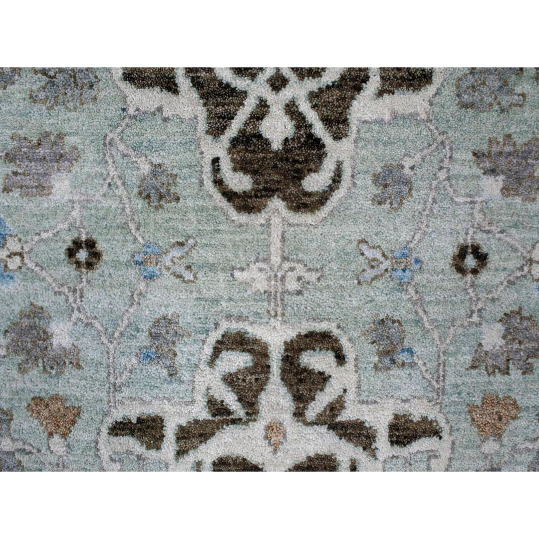 8'10" x 11'9" New Hand Knotted Blue Wool Rectangle Oriental Rug - MOA10210311