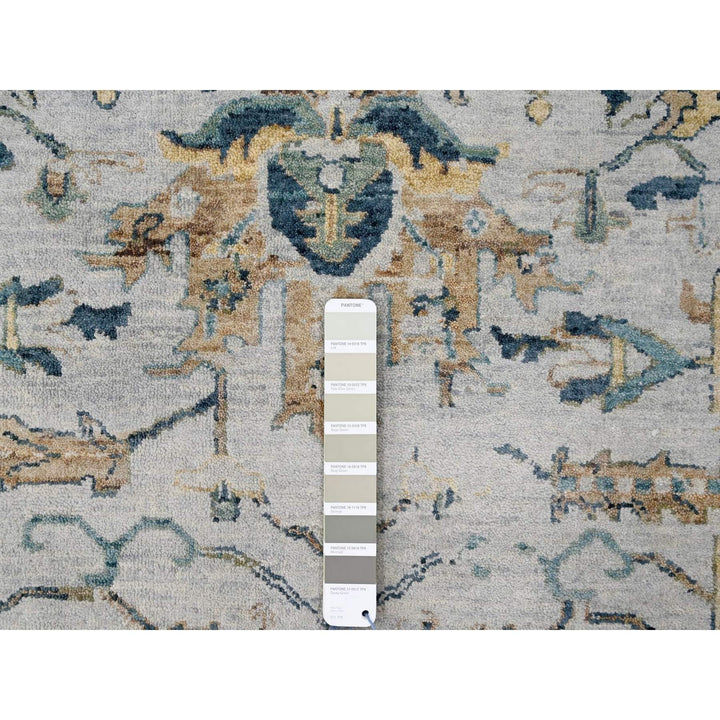 8'10" x 11'10" New Hand Knotted Grey Wool Rectangle Oriental Rug - MOA10210312