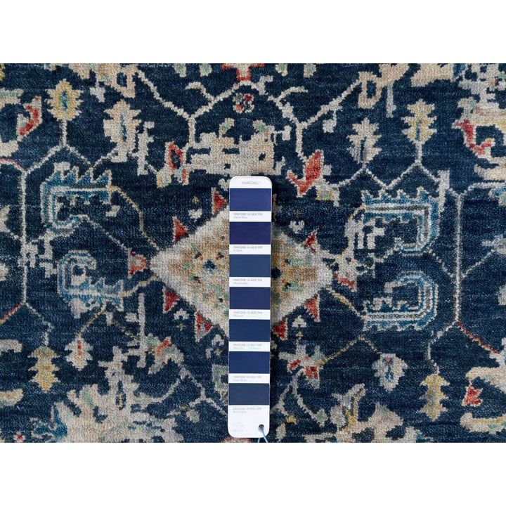 3'2" x 4'10" New Hand Knotted Blue Wool Rectangle Oriental Rug - MOA10210315