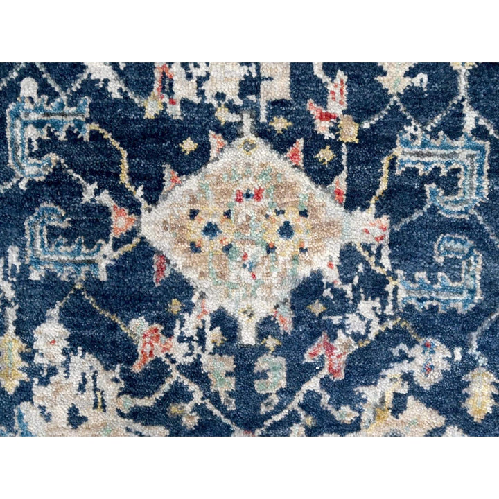 2'8" x 7'11" New Hand Knotted Blue Wool Runner Oriental Rug - MOA10210318