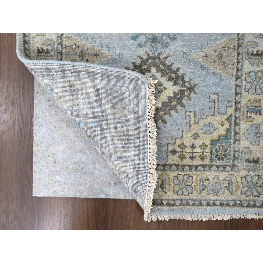 2'7" x 7'10" New Hand Knotted Grey Wool Runner Oriental Rug - MOA10210321
