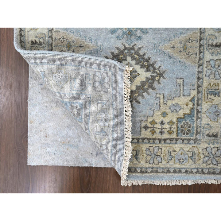 2'7" x 7'10" New Hand Knotted Grey Wool Runner Oriental Rug - MOA10210321