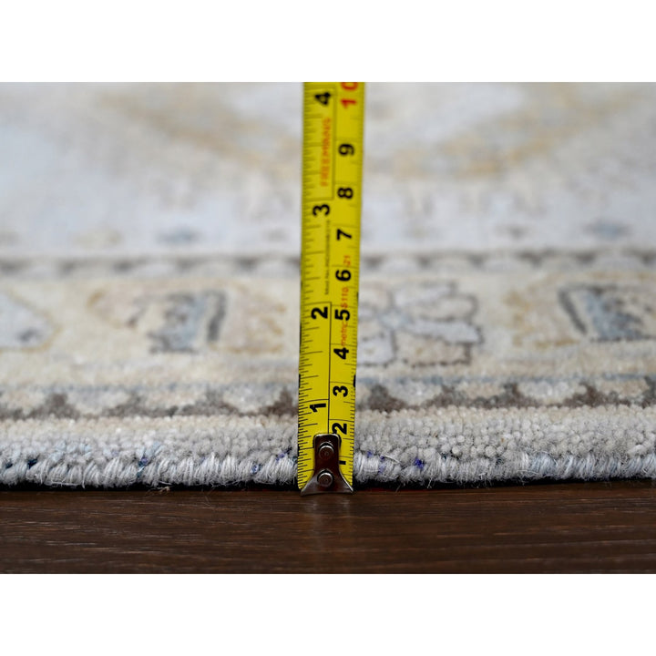 2'7" x 7'10" New Hand Knotted Grey Wool Runner Oriental Rug - MOA10210321