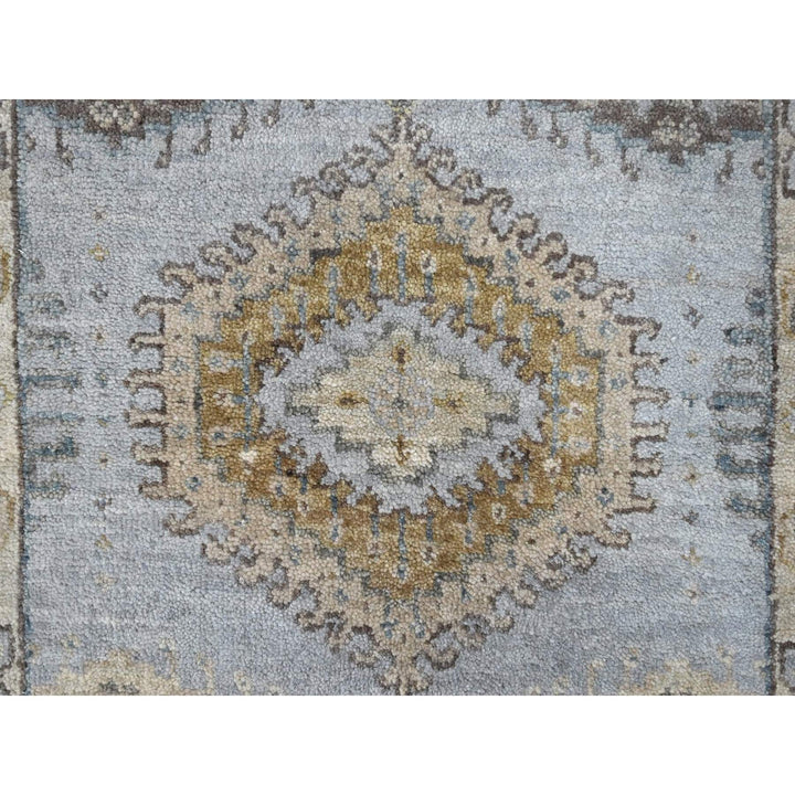 2'0" x 3'0" New Hand Knotted Grey Wool Rectangle Oriental Rug - MOA10210324