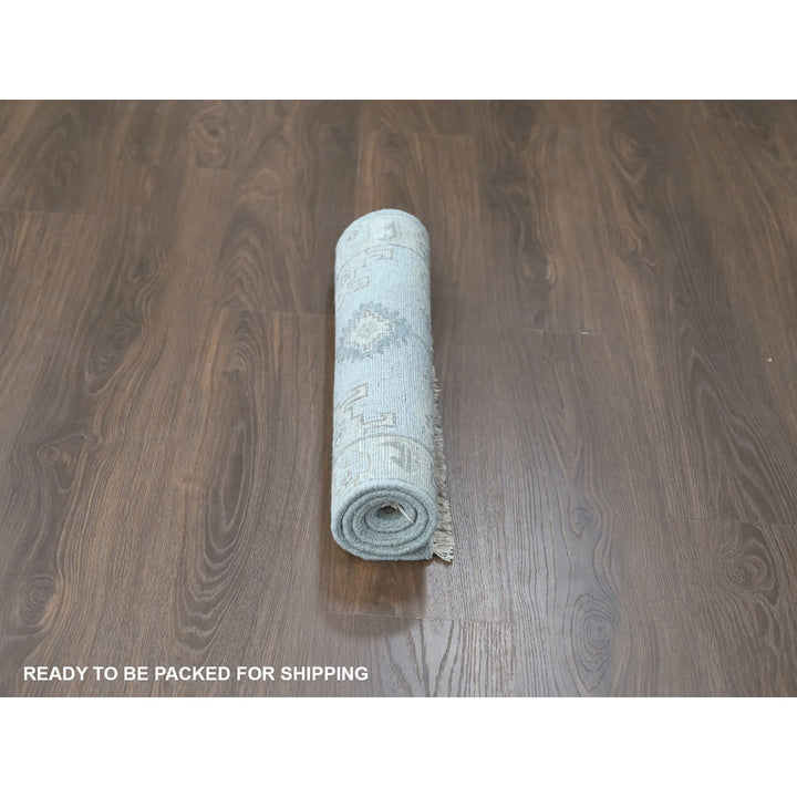 2'0" x 3'0" New Hand Knotted Grey Wool Rectangle Oriental Rug - MOA10210324