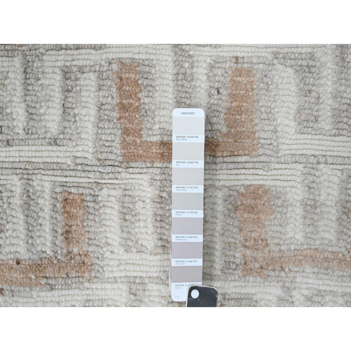 2'1" x 3'0" New Hand Knotted Ivory Wool Rectangle Oriental Rug - MOA10210329