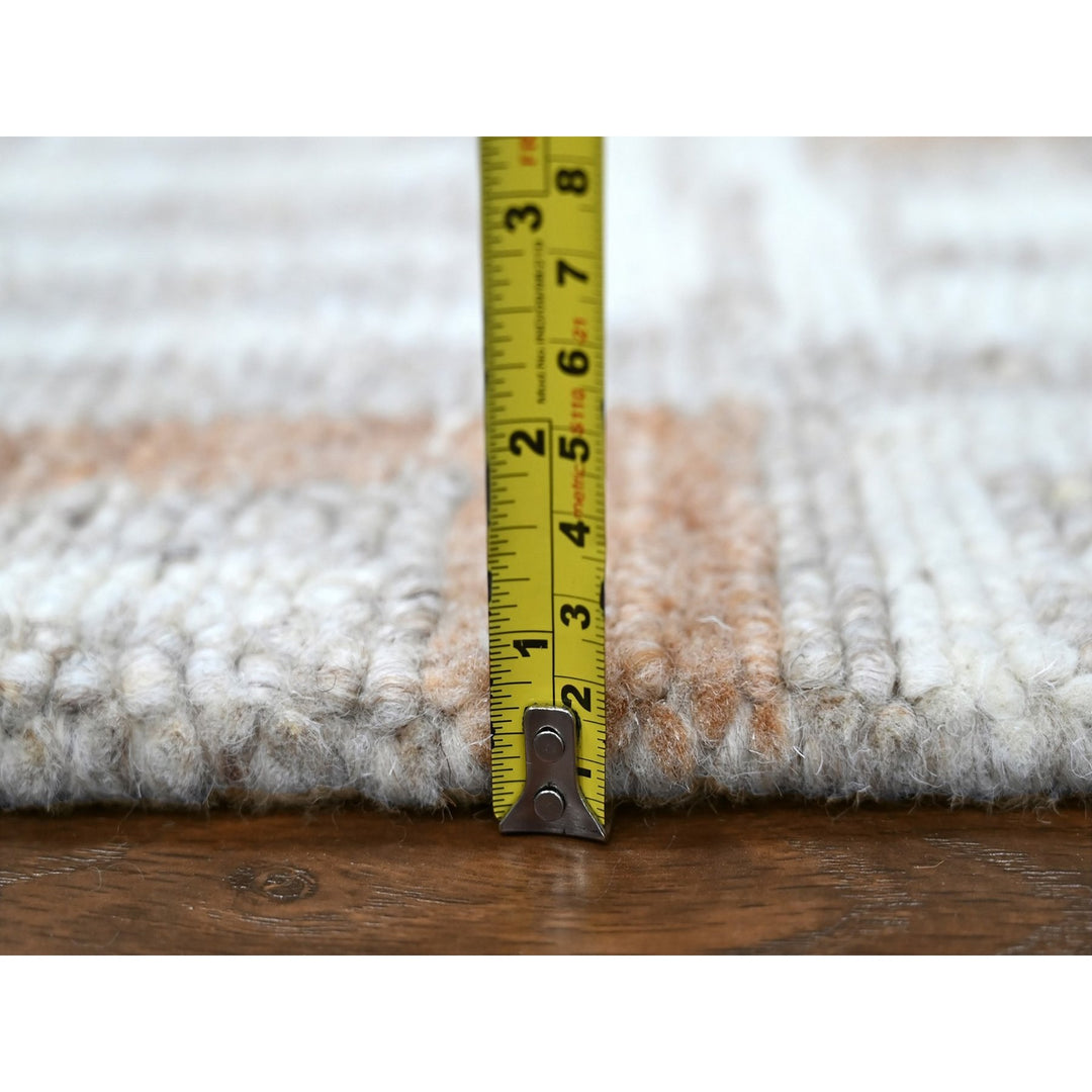 2'1" x 3'0" New Hand Knotted Ivory Wool Rectangle Oriental Rug - MOA10210330
