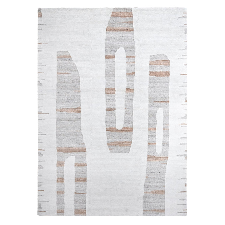 10'0" x 14'2" New Hand Knotted Ivory Wool Rectangle Oriental Rug - MOA10210339