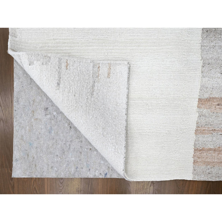 10'0" x 14'2" New Hand Knotted Ivory Wool Rectangle Oriental Rug - MOA10210339