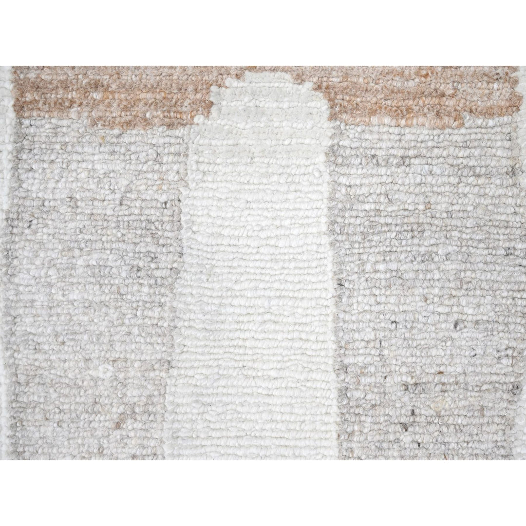 10'0" x 14'2" New Hand Knotted Ivory Wool Rectangle Oriental Rug - MOA10210339