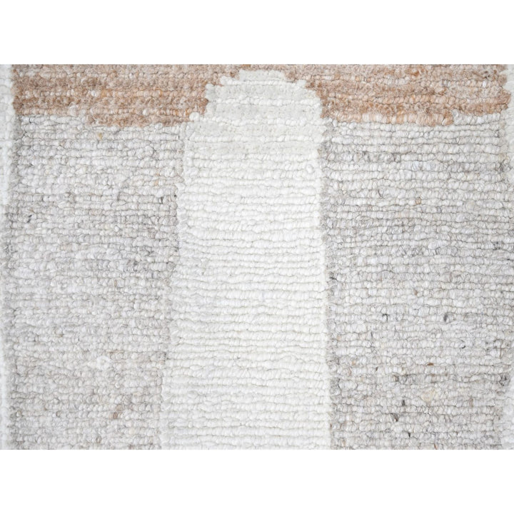 10'0" x 14'2" New Hand Knotted Ivory Wool Rectangle Oriental Rug - MOA10210339