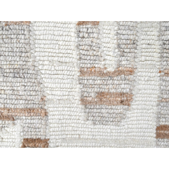 2'2" x 3'0" New Hand Knotted Ivory Wool Rectangle Oriental Rug - MOA10210340