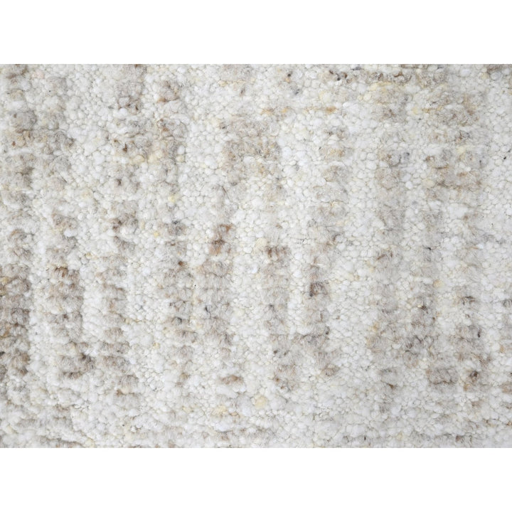 2'6" x 11'10" New Hand Knotted Ivory Wool Runner Oriental Rug - MOA10210343