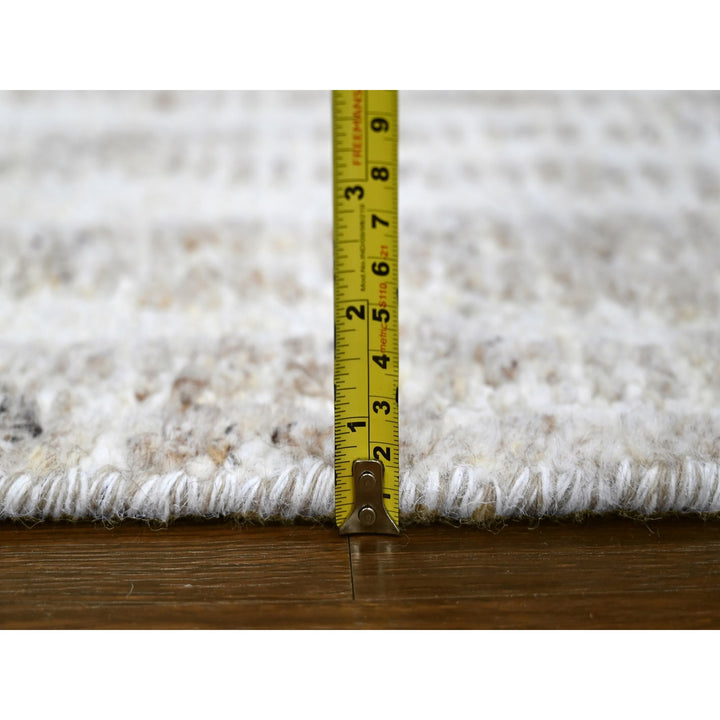 2'6" x 7'9" New Hand Knotted Ivory Wool Runner Oriental Rug - MOA10210345