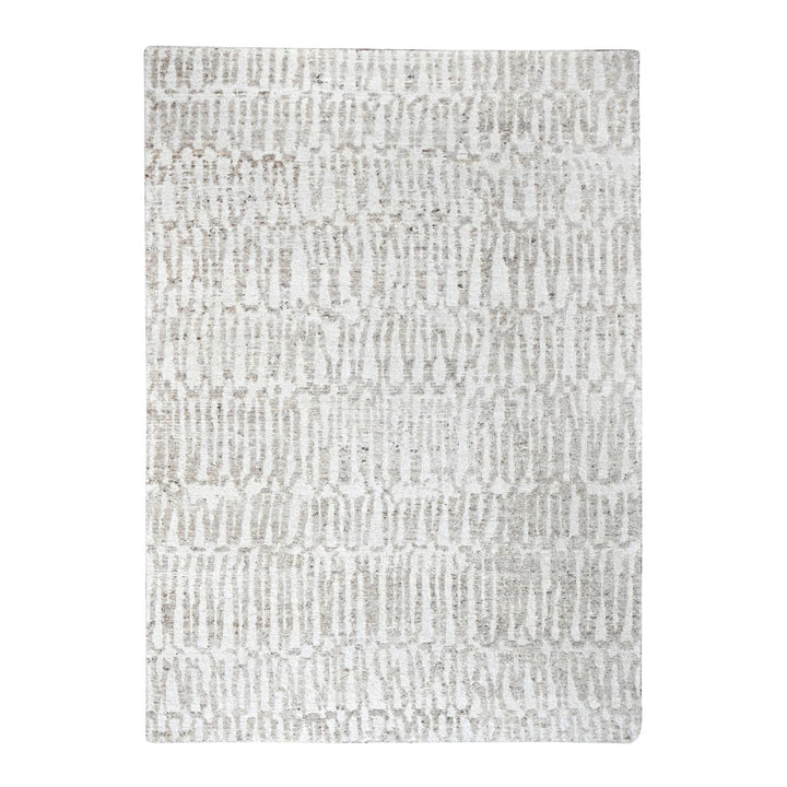 10'0" x 13'10" New Hand Knotted Ivory Wool Rectangle Oriental Rug - MOA10210349