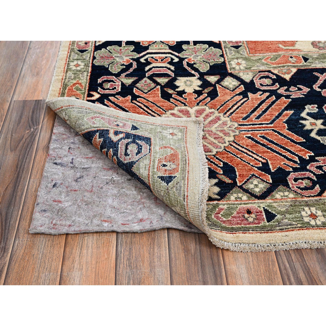 8'10" x 11'11" New Hand Knotted Ivory Wool Rectangle Oriental Rug - MOA1021035
