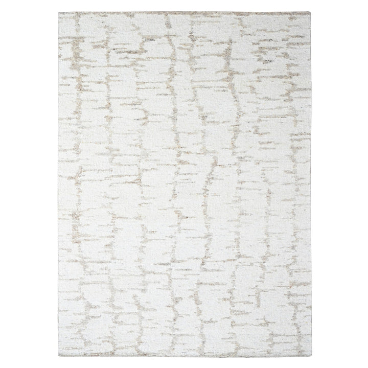 9'3" x 12'2" New Hand Knotted Ivory Wool Rectangle Oriental Rug - MOA10210361