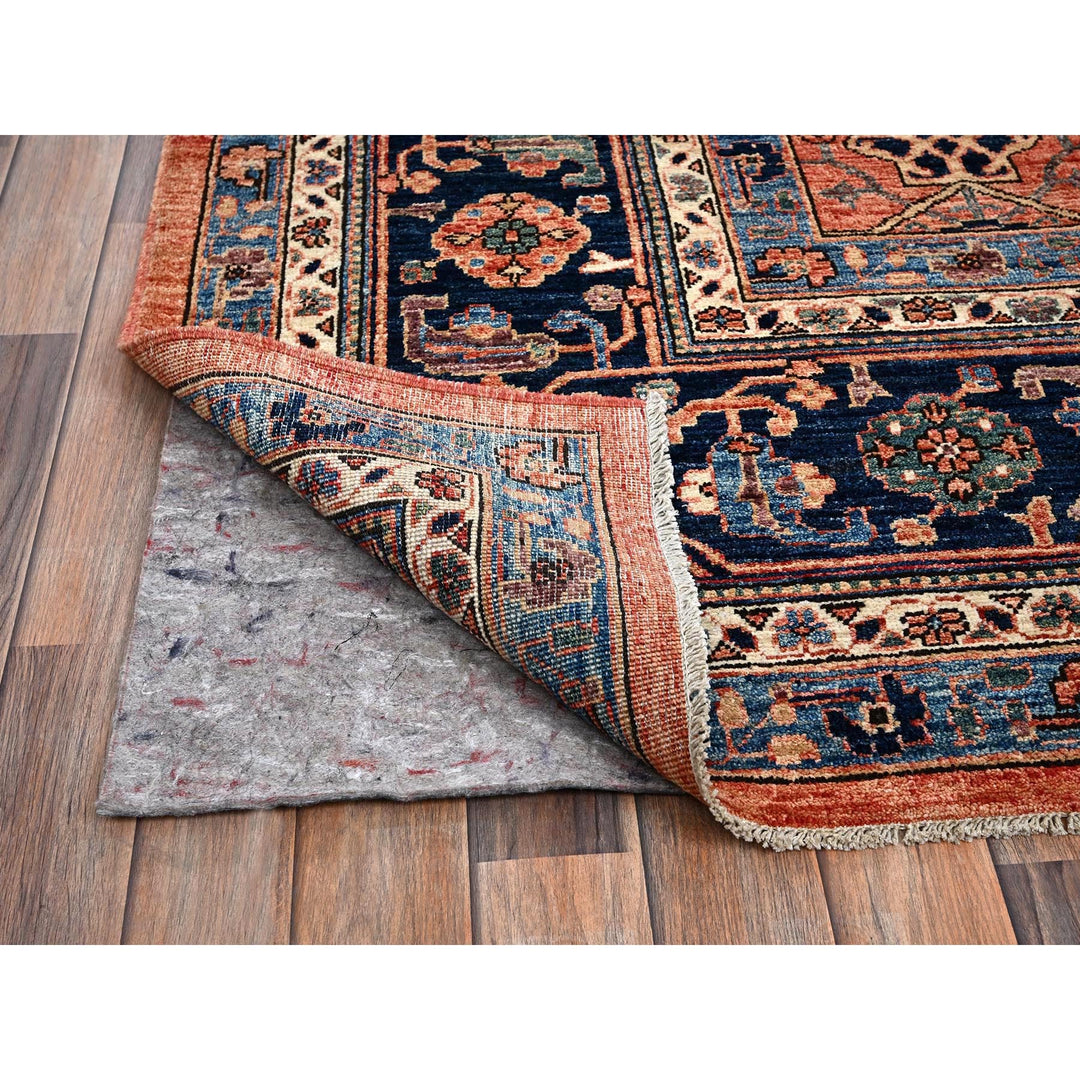 10'1" x 13'10" New Hand Knotted Red Wool Rectangle Oriental Rug - MOA1021036