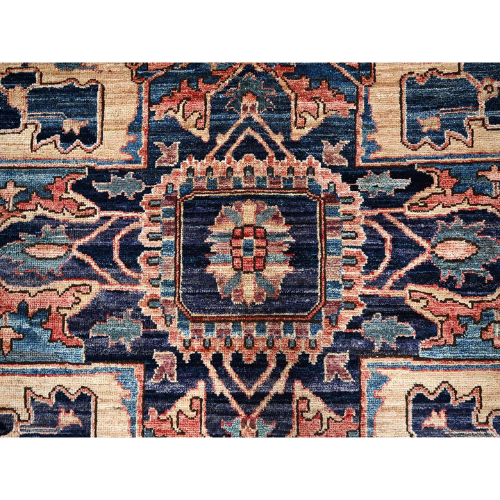 8'1" x 9'8" New Hand Knotted Ivory Wool Rectangle Oriental Rug - MOA1021037