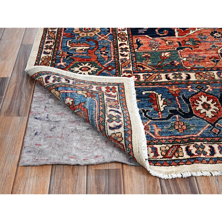 8'1" x 10'1" New Hand Knotted Ivory Wool Rectangle Oriental Rug - MOA1021039