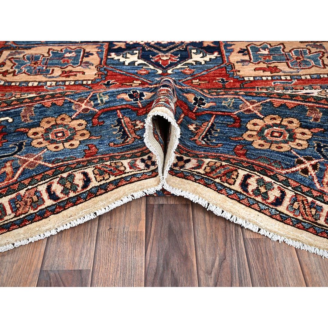 8'1" x 10'1" New Hand Knotted Ivory Wool Rectangle Oriental Rug - MOA1021039