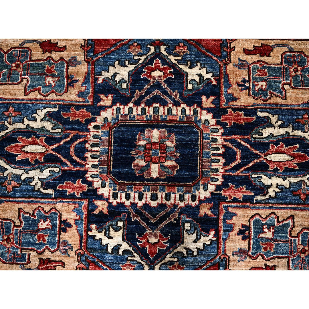 8'1" x 10'1" New Hand Knotted Ivory Wool Rectangle Oriental Rug - MOA1021039