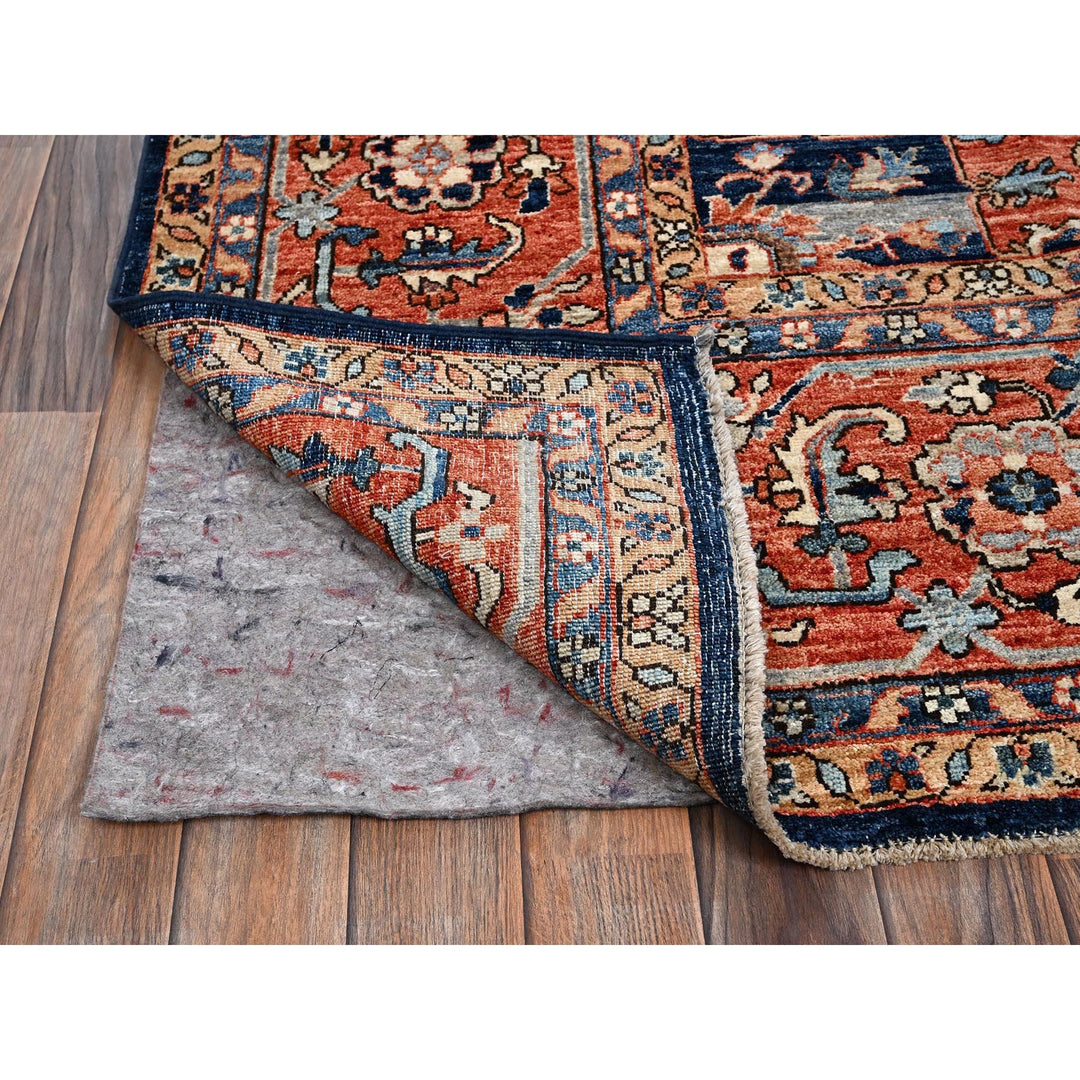 10'1" x 14'0" New Hand Knotted Blue Wool Rectangle Oriental Rug - MOA1021040