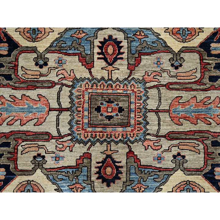 12'4" x 14'4" New Hand Knotted Brown Wool Rectangle Oriental Rug - MOA1021049