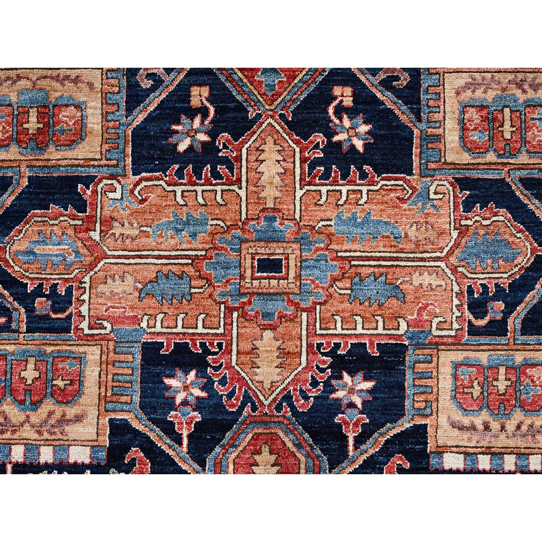 11'7" x 14'11" New Hand Knotted Red Wool Rectangle Oriental Rug - MOA1021051