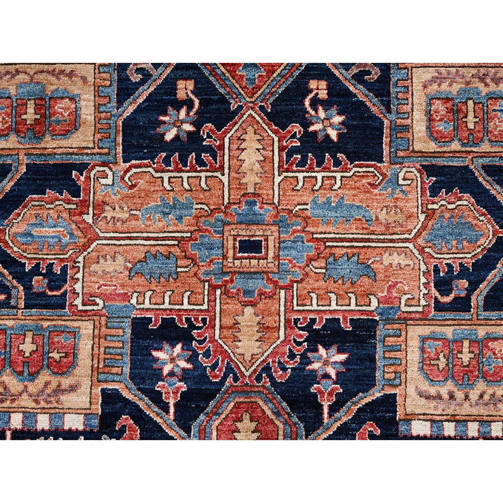 11'7" x 14'11" New Hand Knotted Red Wool Rectangle Oriental Rug - MOA1021051
