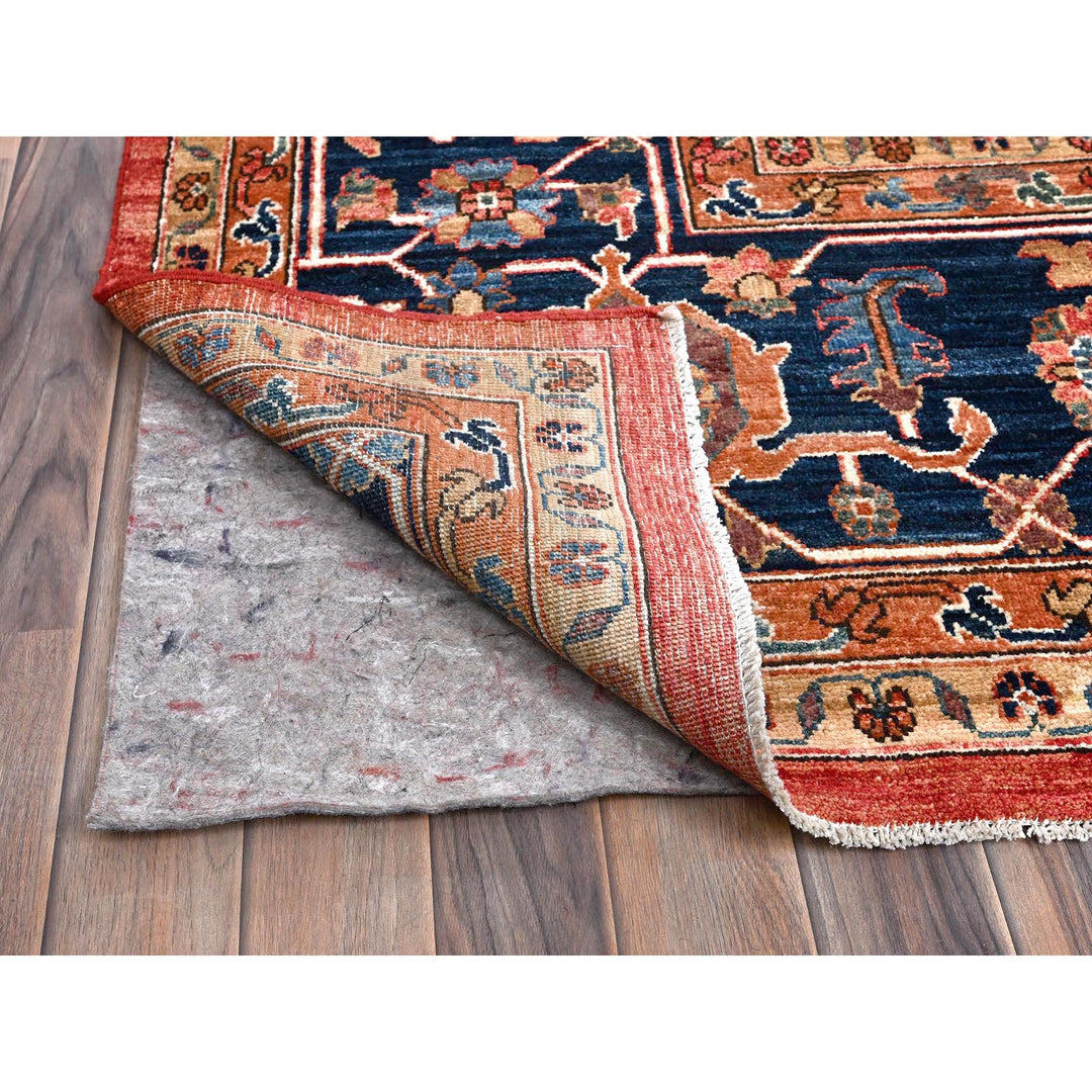 11'10" x 17'7" New Hand Knotted Red Wool Rectangle Oriental Rug - MOA1021054