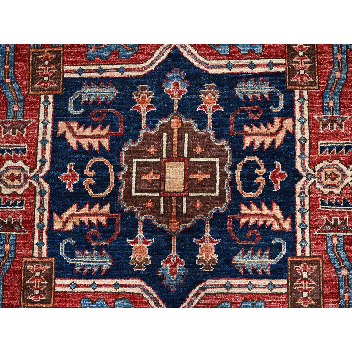 6'1" x 11'7" New Hand Knotted Blue Wool Runner Oriental Rug - MOA1021058