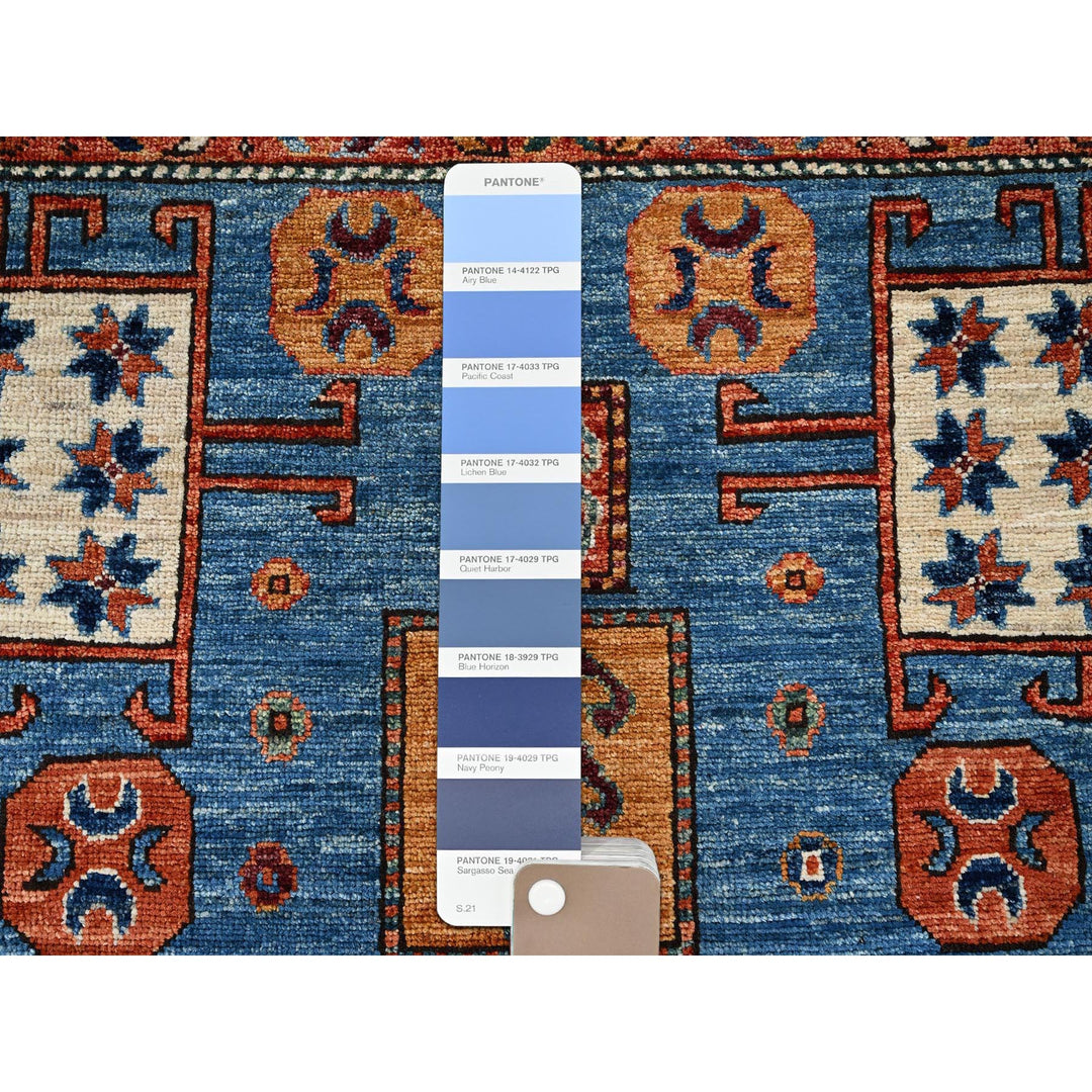 5'2" x 7'0" New Hand Knotted Blue Wool Rectangle Oriental Rug - MOA1021059