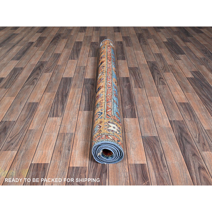 5'2" x 7'0" New Hand Knotted Blue Wool Rectangle Oriental Rug - MOA1021059