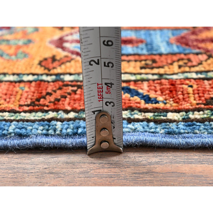 5'2" x 7'0" New Hand Knotted Blue Wool Rectangle Oriental Rug - MOA1021059