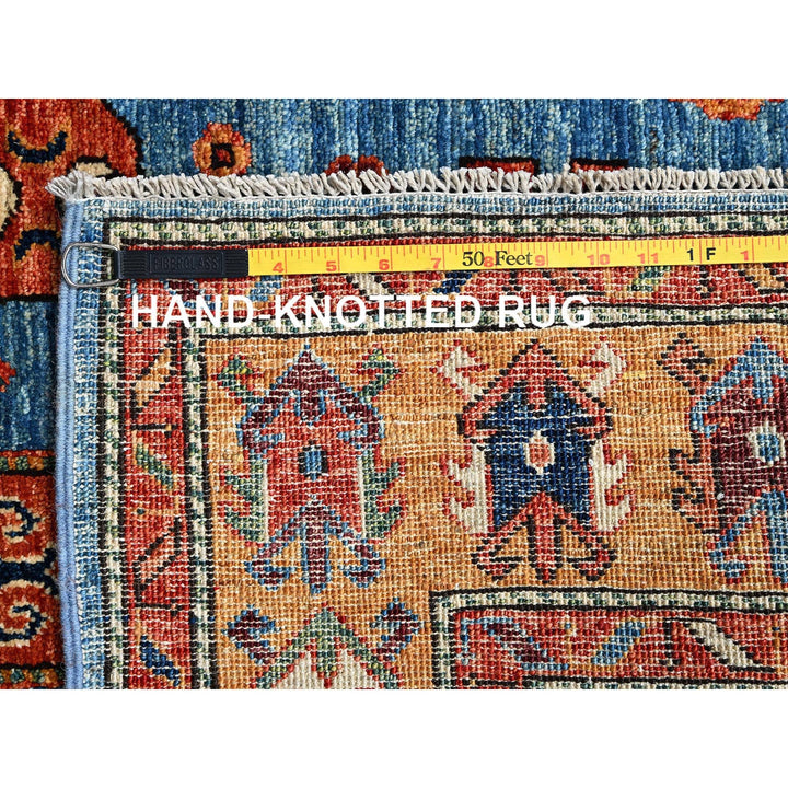 5'2" x 7'0" New Hand Knotted Blue Wool Rectangle Oriental Rug - MOA1021059