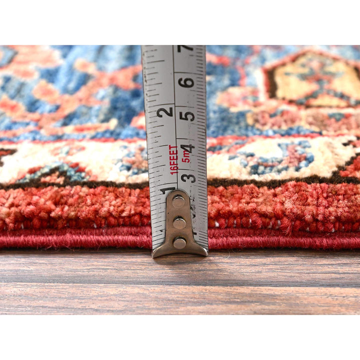 4'3" x 6'0" New Hand Knotted Red Wool Rectangle Oriental Rug - MOA1021060