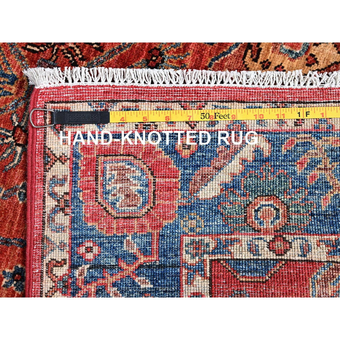 4'3" x 6'0" New Hand Knotted Red Wool Rectangle Oriental Rug - MOA1021060
