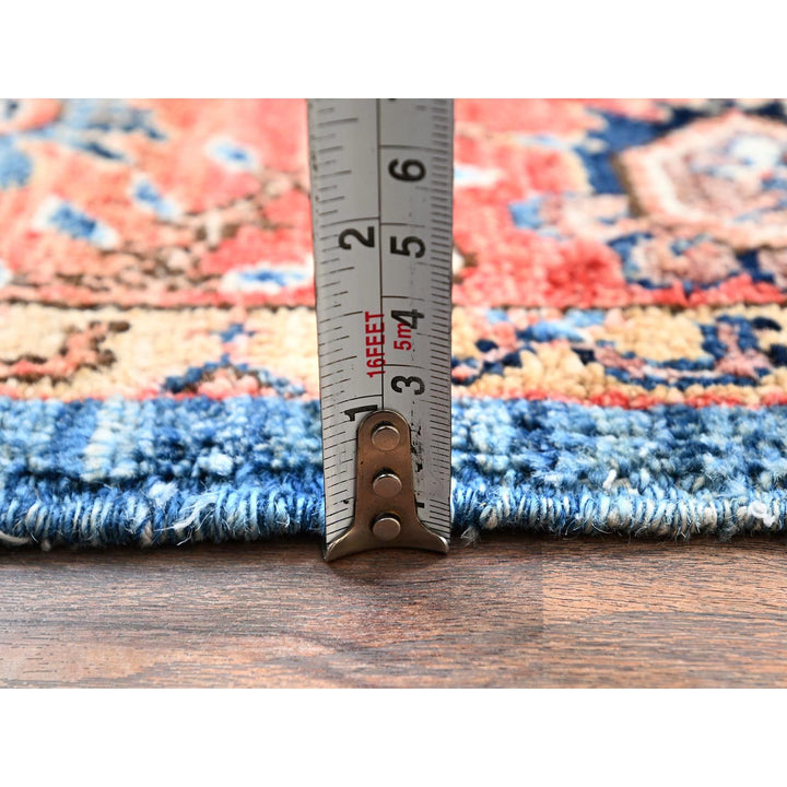 4'4" x 6'2" New Hand Knotted Blue Wool Rectangle Oriental Rug - MOA1021061