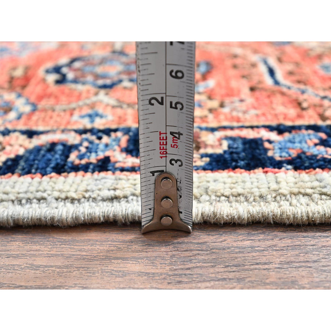 4'3" x 8'3" New Hand Knotted Green Wool Runner Oriental Rug - MOA1021063
