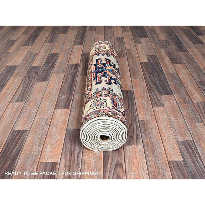 2'10" x 15'0" New Hand Knotted Grey Wool Runner Oriental Rug - MOA1021067