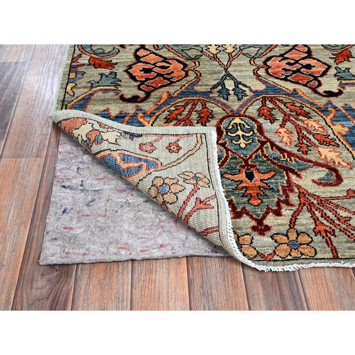 2'9" x 9'10" New Hand Knotted Grey Wool Runner Oriental Rug - MOA1021068