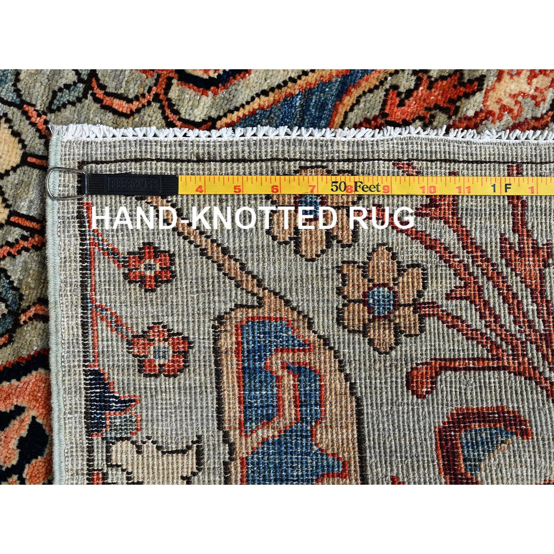 2'9" x 9'10" New Hand Knotted Grey Wool Runner Oriental Rug - MOA1021068