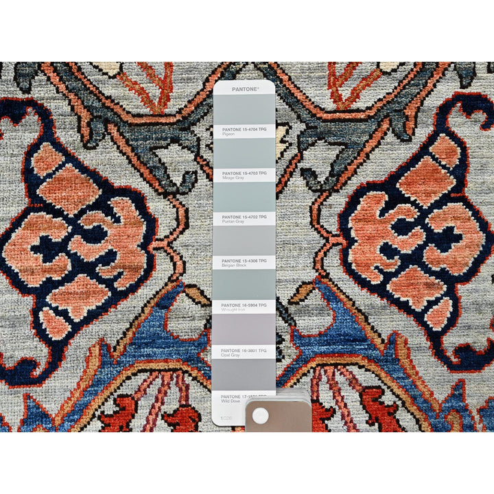 2'6" x 8'1" New Hand Knotted Grey Wool Runner Oriental Rug - MOA1021069