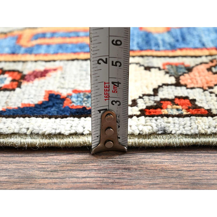 2'6" x 8'1" New Hand Knotted Grey Wool Runner Oriental Rug - MOA1021069