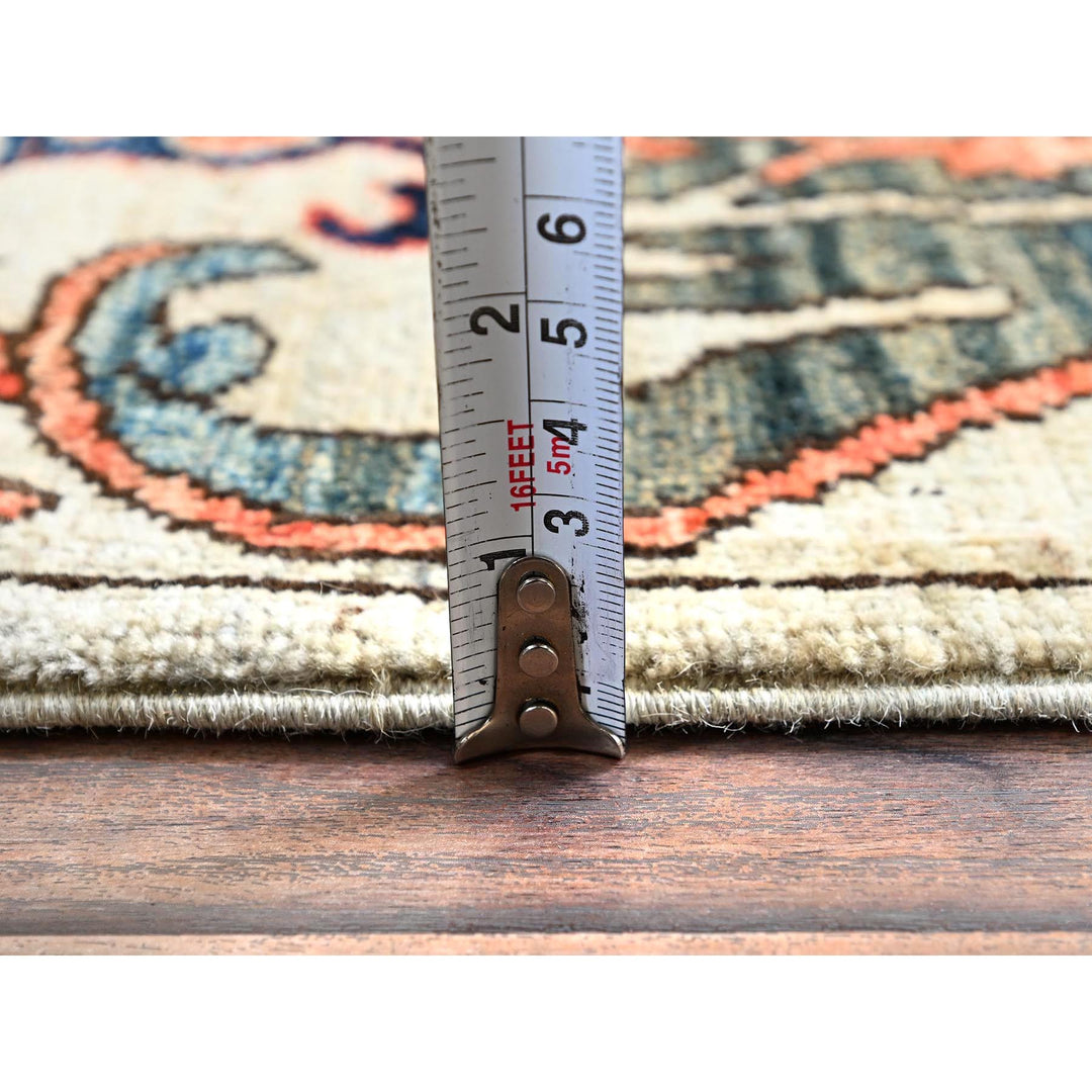 2'8" x 9'7" New Hand Knotted Grey Wool Runner Oriental Rug - MOA1021070