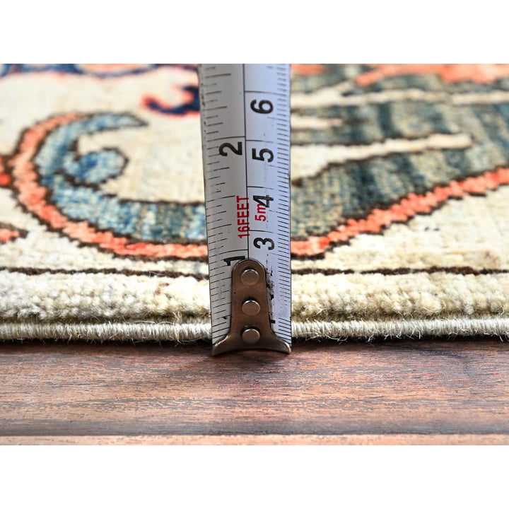 2'8" x 9'7" New Hand Knotted Grey Wool Runner Oriental Rug - MOA1021070