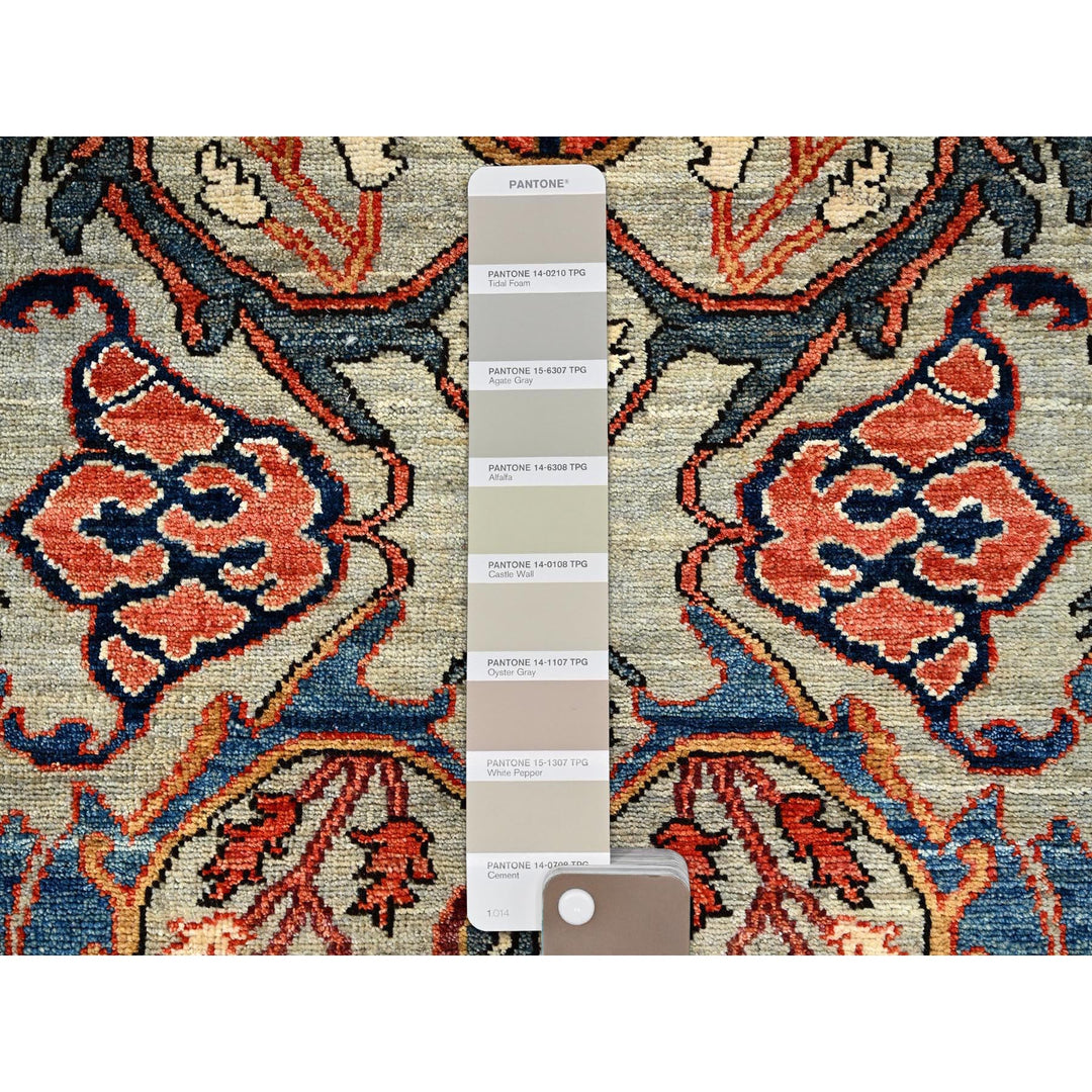 2'9" x 9'10" New Hand Knotted Grey Wool Runner Oriental Rug - MOA1021071