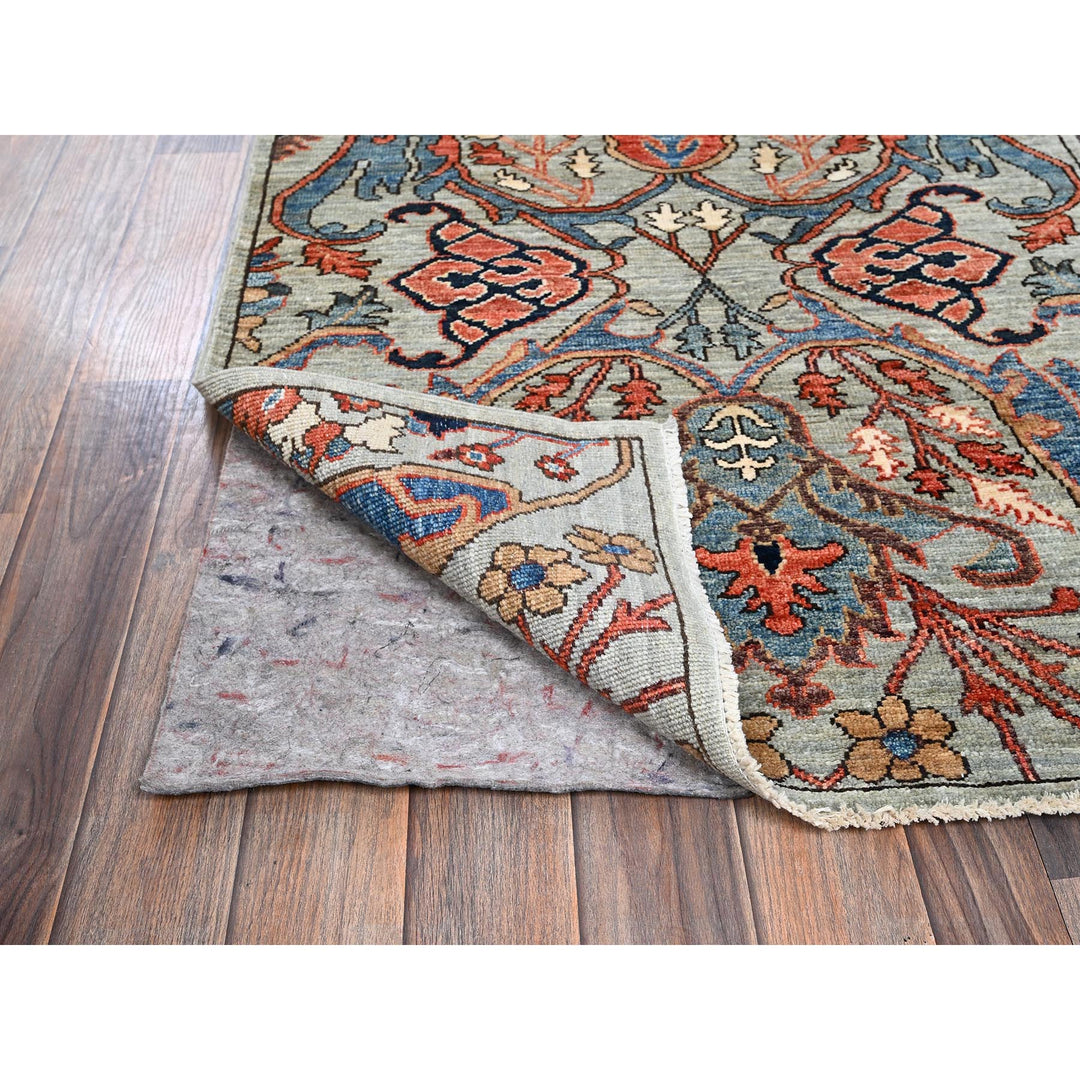 2'8" x 8'3" New Hand Knotted Grey Wool Runner Oriental Rug - MOA1021073